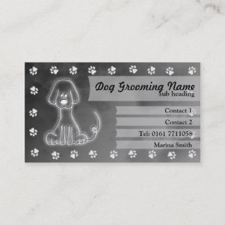 Dog Grooming Business Card [gray]