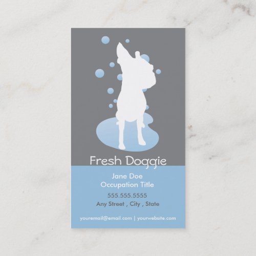Dog Grooming Business Card Loyalty Card