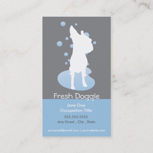 Customizable Dog Grooming Business Card Loyalty Card