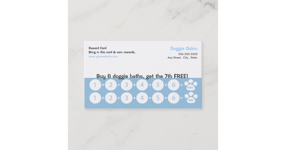 Dog Grooming Business Card Loyalty Card | Zazzle