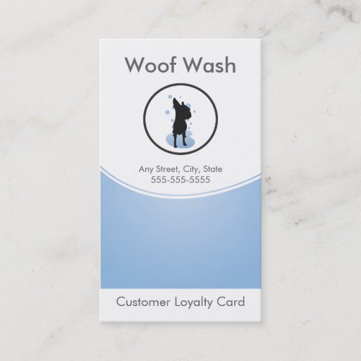 Customizable Dog Grooming Business Card Loyalty Card