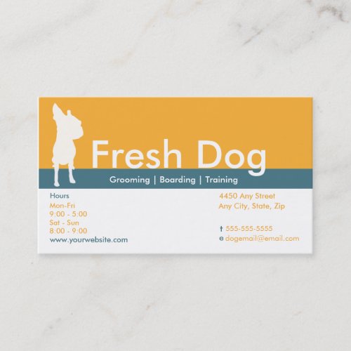 Dog Grooming Business Card Loyalty Card