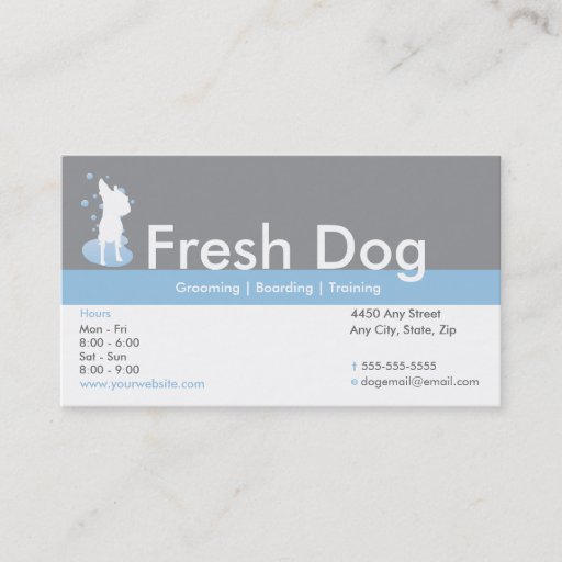 Customizable Dog Grooming Business Card Loyalty Card