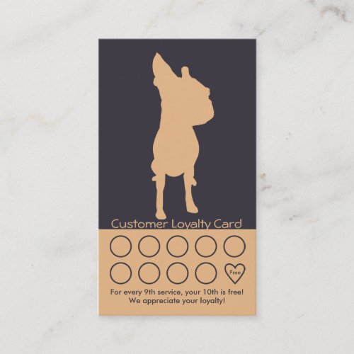 Dog Grooming Business Card Loyalty Card