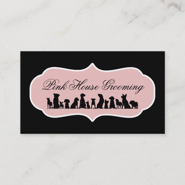 Dog Grooming Business Cards (Front)