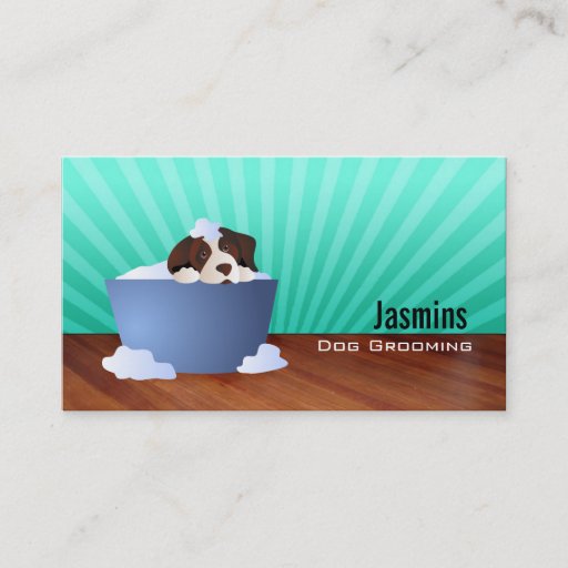 Customizable Dog Grooming Business Cards