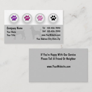 Dog Grooming Business Cards