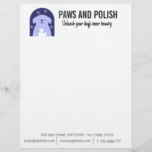 Dog Grooming Business Custom Letterhead