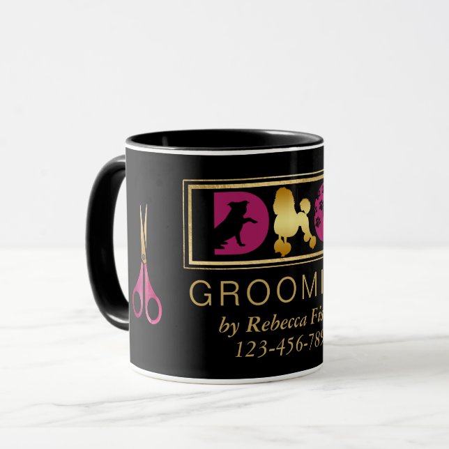Dog Grooming Business Owner Coffee Mug  (Front Left)