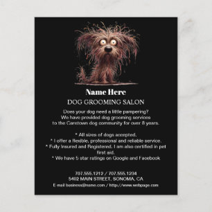 Dog grooming business personalized flyer
