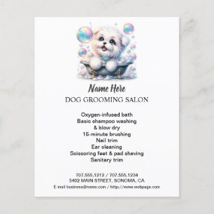 Dog grooming business personalized flyer