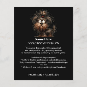 Dog grooming business personalized flyer