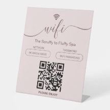 Dog Grooming Business Sign Free WiFi Pedestal Sign