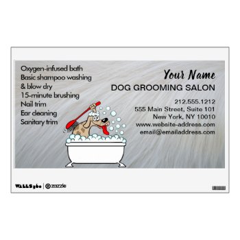 Dog Grooming Business Window Decal by aquachild at Zazzle