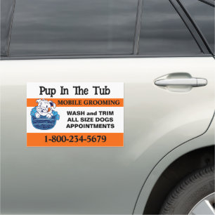 Dog Grooming Car Magnet