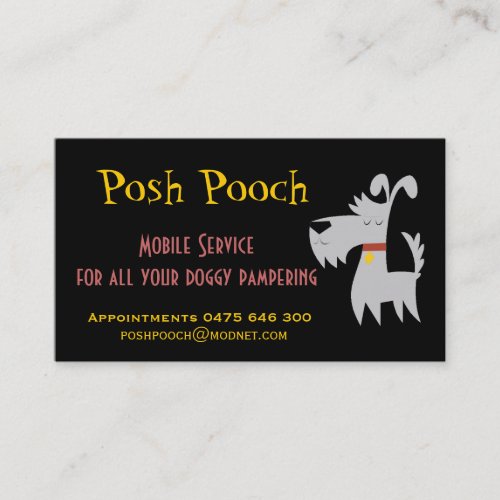 Dog grooming card business card template