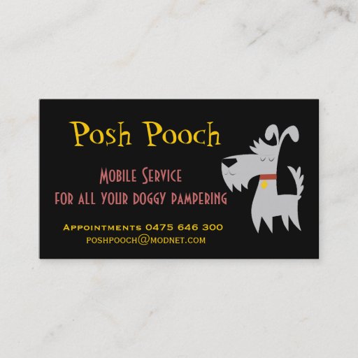 Customizable Dog grooming card business card template