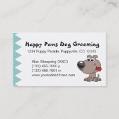 Dog Grooming, Clipping or Walking Business Card (Back)