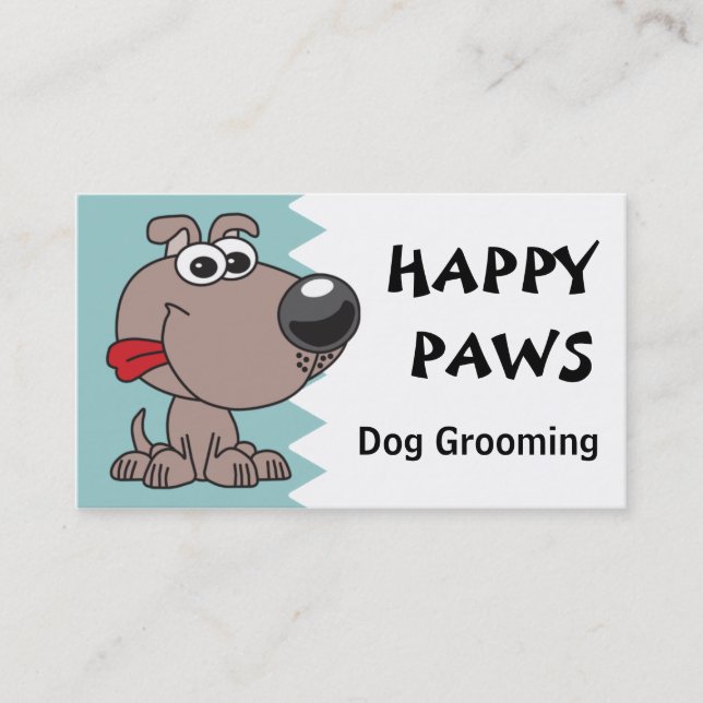 Dog Grooming, Clipping or Walking Business Card (Front)