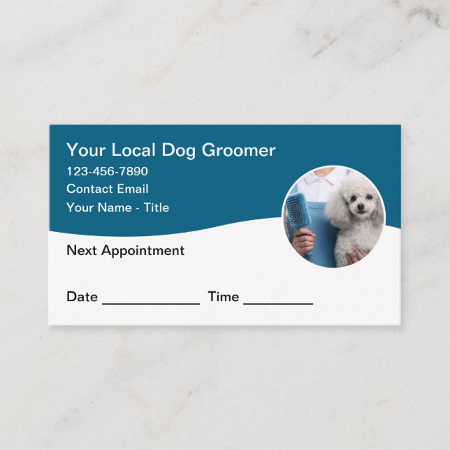 Dog Grooming Customer Appointment Cards (Front)