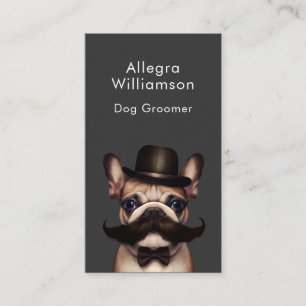 Dog Grooming Cute French Bulldog Business Card
