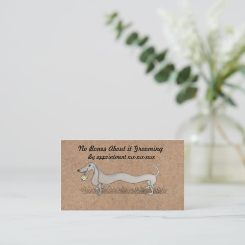 Dog Grooming Dachshund Business Card