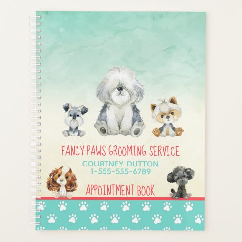 Dog Grooming Dog Spa Appointment book Planner