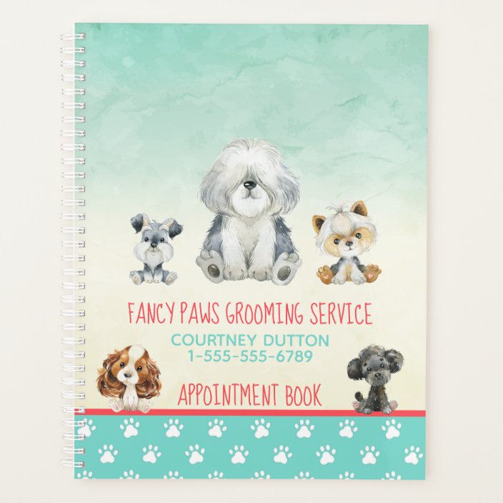 Dog Grooming Dog Spa Appointment book Planner