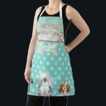 Dog Grooming Dog Spa Personalized Apron<br><div class="desc">Must love Dogs Collection: 
Step your Dog Grooming Business up with this adorable 
Dog Grooming or Spa Apron. 
Personalized with your Business Name
and Your name or employee name
Featuring cute Paw prints,  and a cute selection of Puppy Dogs, 
Sheep Dog,  Poodle,  Spaniel,  schnauzer and Yorkshire</div>