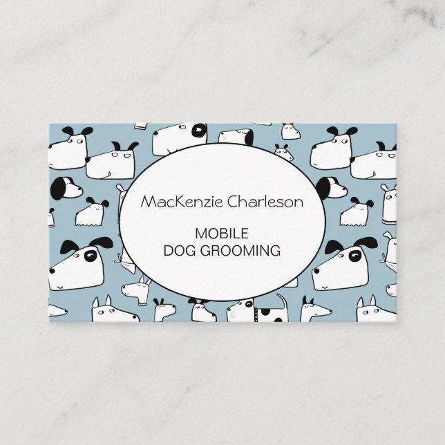 Dog Grooming Dog Walking Business Card (Front)