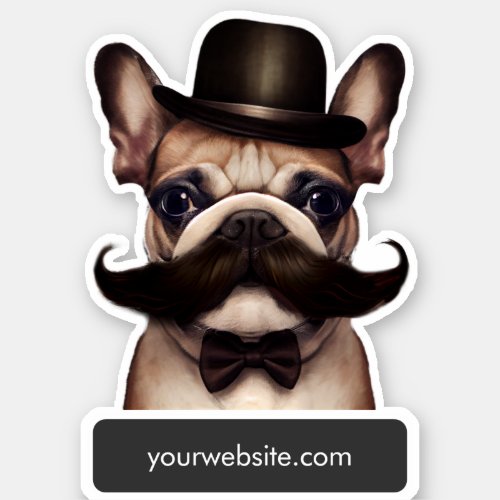 Dog Grooming French Bulldog Promotional  Sticker
