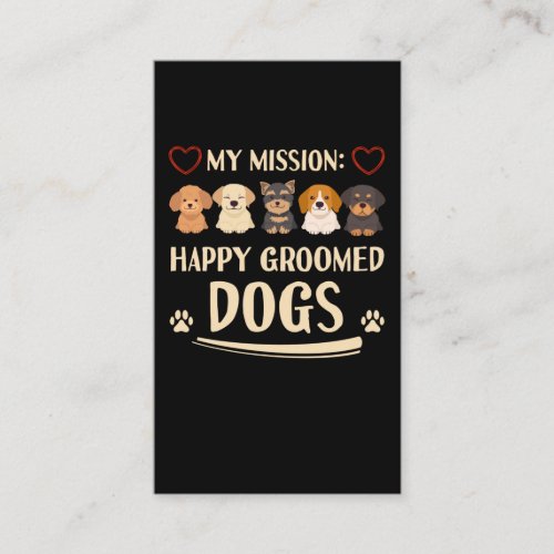 Dog Grooming Love Animals Dog Groomer Business Card