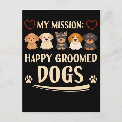 Dog Grooming Love Animals Dog Groomer Postcard