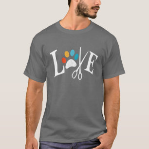 Dog Grooming Love Dogs Pet Daycare Groomer Vintage T-Shirt