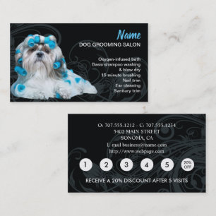 Dog grooming Loyalty Discount Business Card