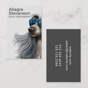 Dog Grooming Modern Simple Typography  Business Card
