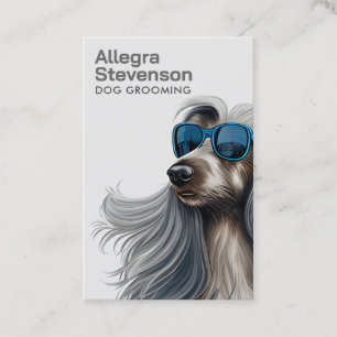 Dog Grooming Modern Simple Typography Business Card