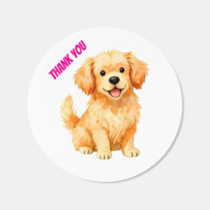 Dog Grooming Personalized Luxury Modern Collection Classic Round Sticker