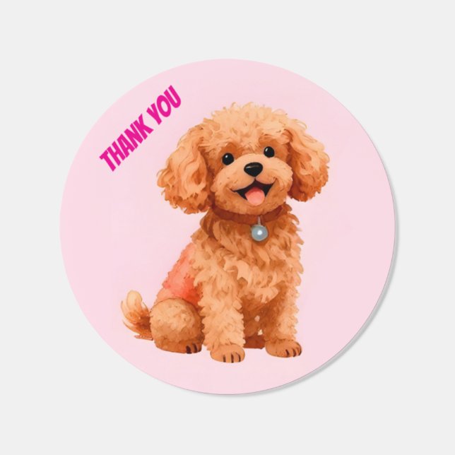 Dog Grooming Personalized Modern Collection Classic Round Sticker (Single)