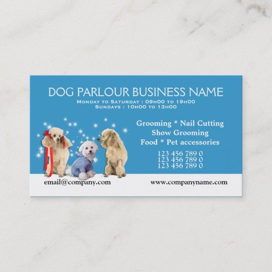 Pet care Pet veterinary or grooming business card