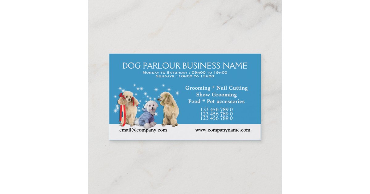 Dog grooming pet care PERSONALIZE Discount Card Zazzle
