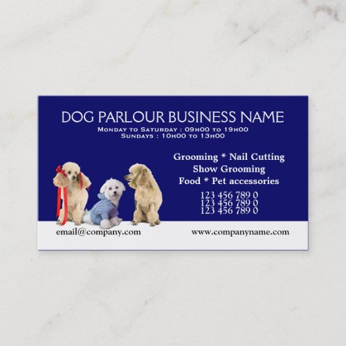 Dog grooming pet care PERSONALIZE Business Card Template