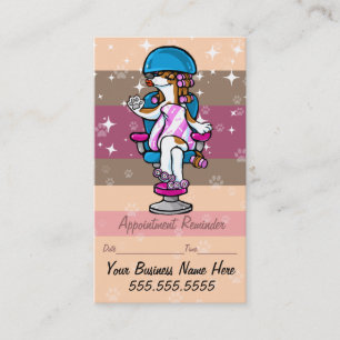 Dog Grooming.Pet groomer.Appointment reminder. Appointment Card