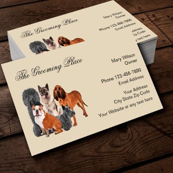 Dog Grooming Professional Services Business Card by Luckyturtle at Zazzle