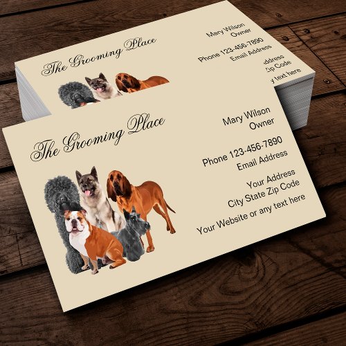 Dog Grooming Professional Services Business Card