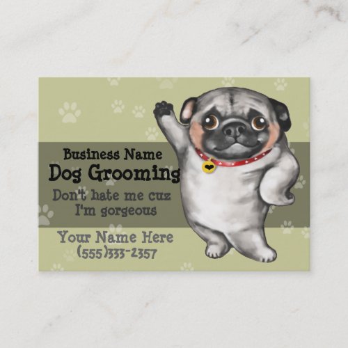 Dog Grooming Promotional Marketing template Business Card