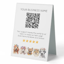 Dog Grooming QR code review YELP 