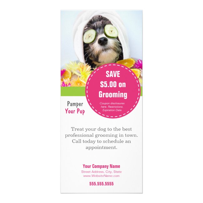 Dog Grooming Rack Card- Make it into anything Rack Card