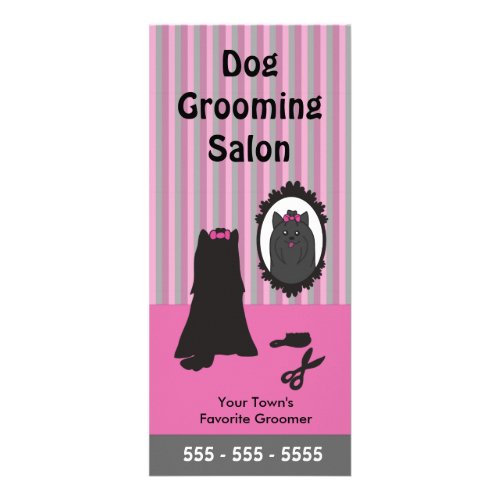 Dog Grooming Rack Card _ Personalizable 2 sided