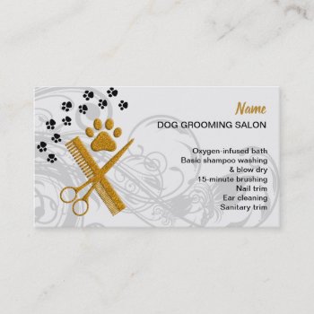 Dog Grooming Salon Business Card by aquachild at Zazzle